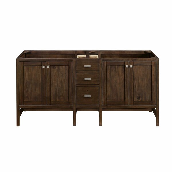 James Martin Vanities Addison 72in Double Vanity Cabinet, Mid-Century Acacia E444-V72-MCA